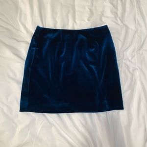 Topshop velvet skirt